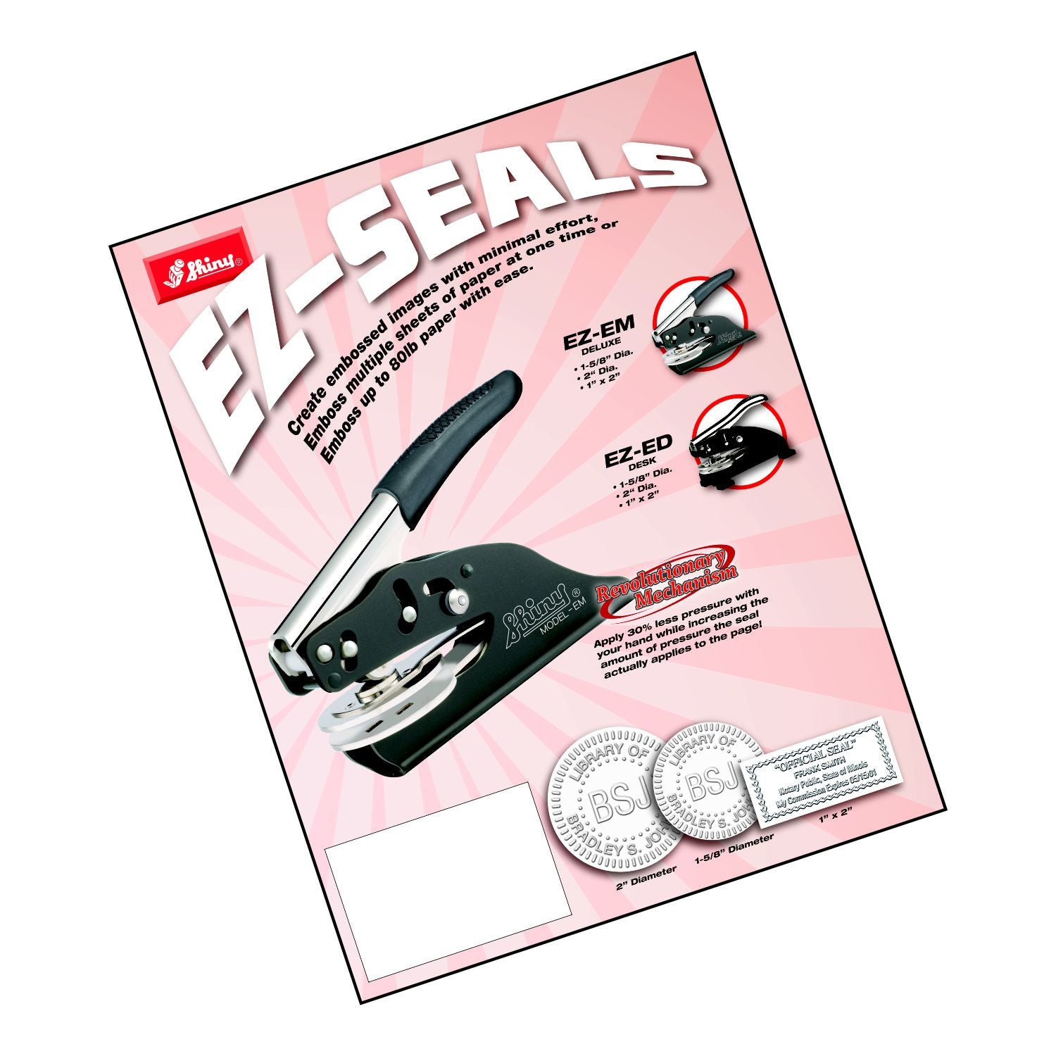 Seal & Embosser Brochures - Rubber Stamp Materials