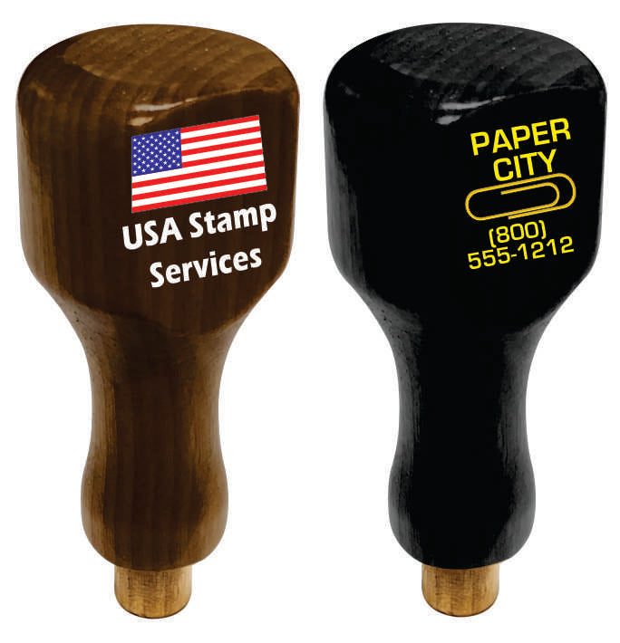 Wood or Plastic Handle Printing in Full Color - Rubber Stamp Materials