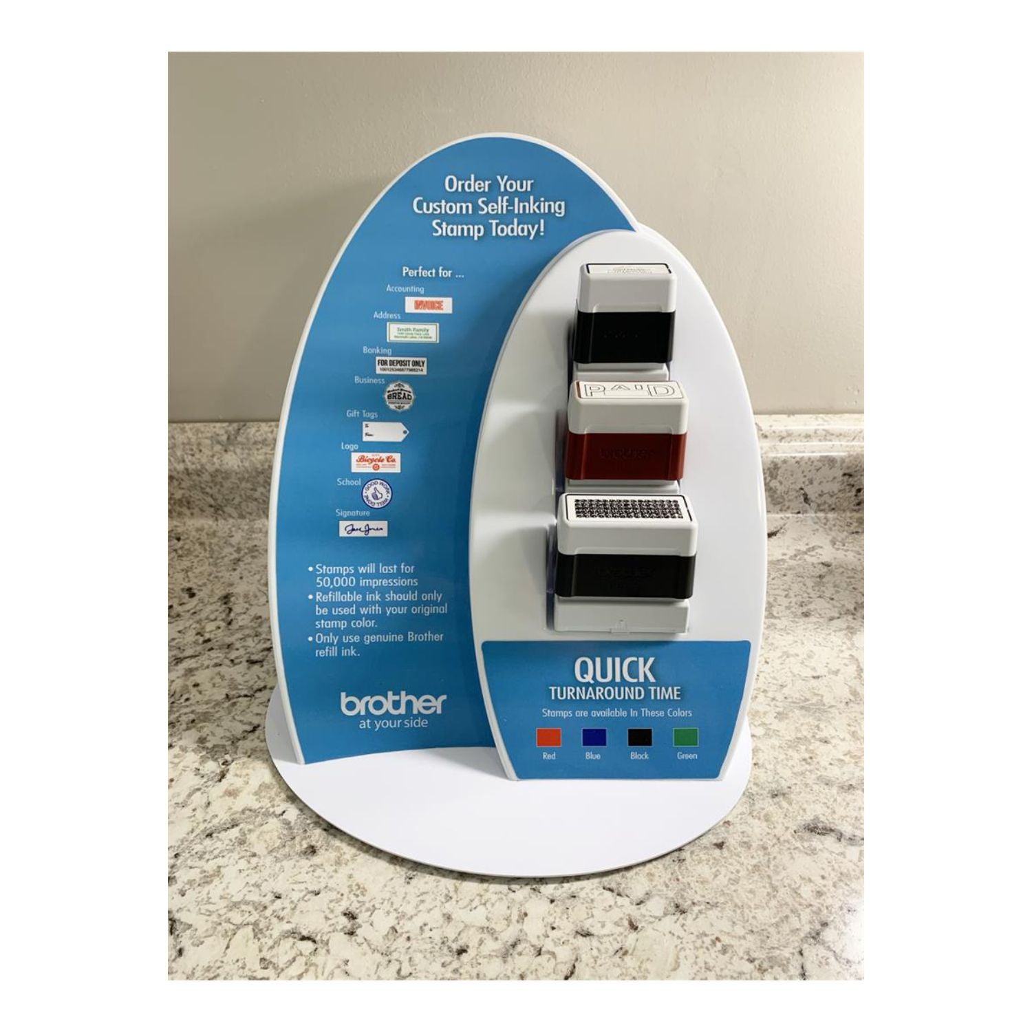 Stampcreator Stamp Counter Display – Rubber Stamp Materials